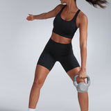 CRZ YOGA Women's Fast Dry Athletic Shorts 6" True Navy
