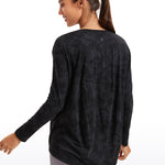 Women's Pima Cotton Boat Neck Long Sleeve Shirts Misty Merlot