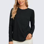 Women's Pima Cotton Long Sleeve Shirts Mortar color