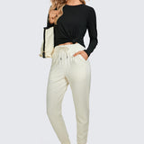 Women's Pima Cotton Long Sleeve Shirts Mortar color