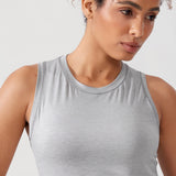 CRZ YOGA Women's Lightweight Racerback Tank Top Silver Mist