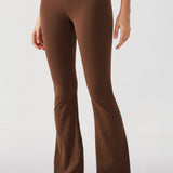 CRZ YOGA Women's V Cross Waist Flare Leggings 31'' Olive Green