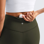 CRZ YOGA Women's High Waist Flare Leggings 29" Black