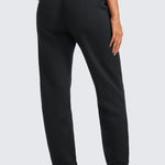 CRZ YOGA Women's Cotton Fleece Lined Sweatpants 28" Taupe