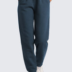 CRZ YOGA Women's Cotton Fleece Lined Sweatpants 28" Black