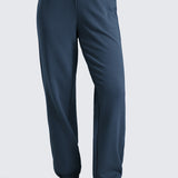 CRZ YOGA Women's Cotton Fleece Joggers with Pockets 28" Ink Blue