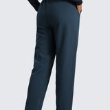CRZ YOGA Women's Cotton Fleece Joggers with Pockets 28" Ink Blue