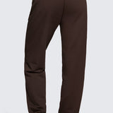 CRZ YOGA Women's Cotton Fleece Joggers with Pockets 28" Milky White
