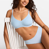 SOULVOR V-Neck Wireless unpadded Bralette Light Glacier