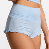 SOULVOR Fold Over Pleated Sleep Shorts Light Glacier