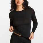 SOULVOR Long Sleeve Crew Neck T-Shirt Black