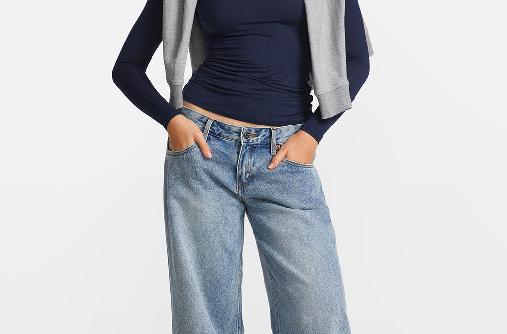 SOULVOR Long Sleeve Crew Neck T-Shirt Deep Ocean Blue