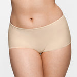Women's Stretchy Mid Waist Boy Shorts 3 Pack Parchment (3pack)