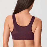 Women's Plunge Back Posture Bra Currant Purple @model_info:ES2