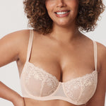 Women's Vintage Lace Balconette Bra White