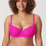 Women's Vintage Lace Balconette Bra White
