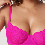 Women's Vintage Lace Balconette Bra White