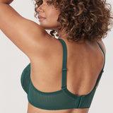 Women's Vintage Lace Unlined Bra Midnight Emerald