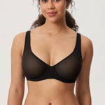 Women's Underwire Mesh Bra Black
