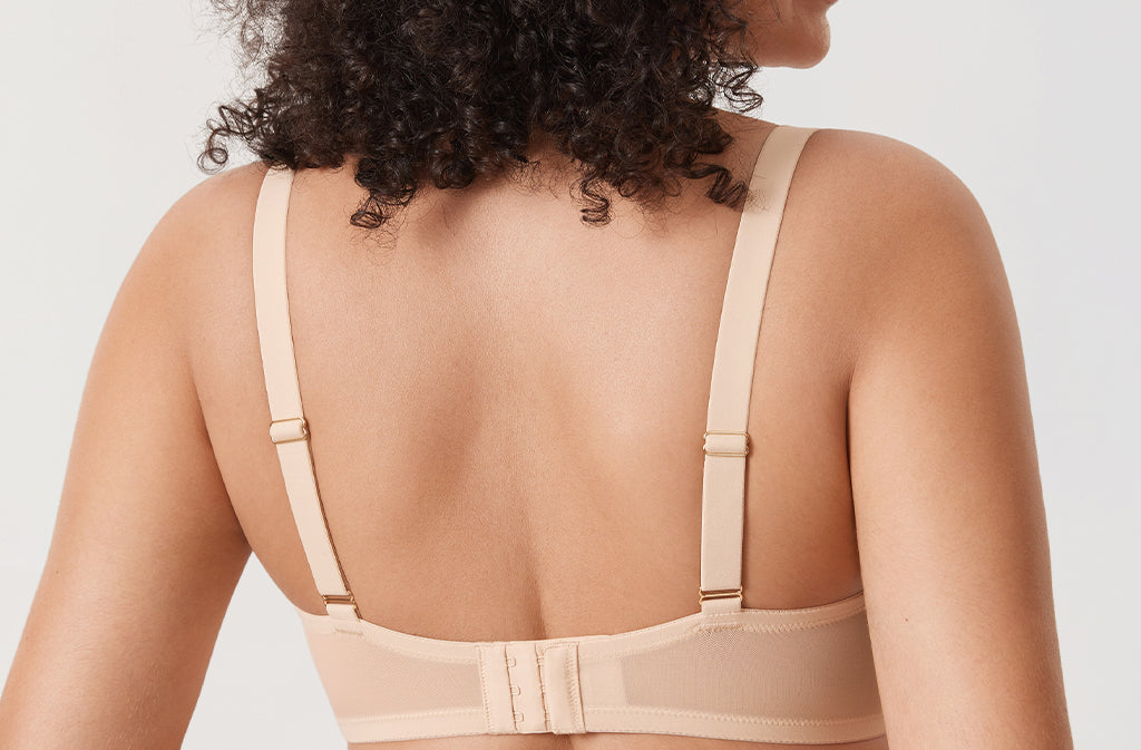 Women's Sheer Mesh Balconette Bra Beige
