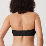 Women's Mesh Unlined Strapless Bra Black