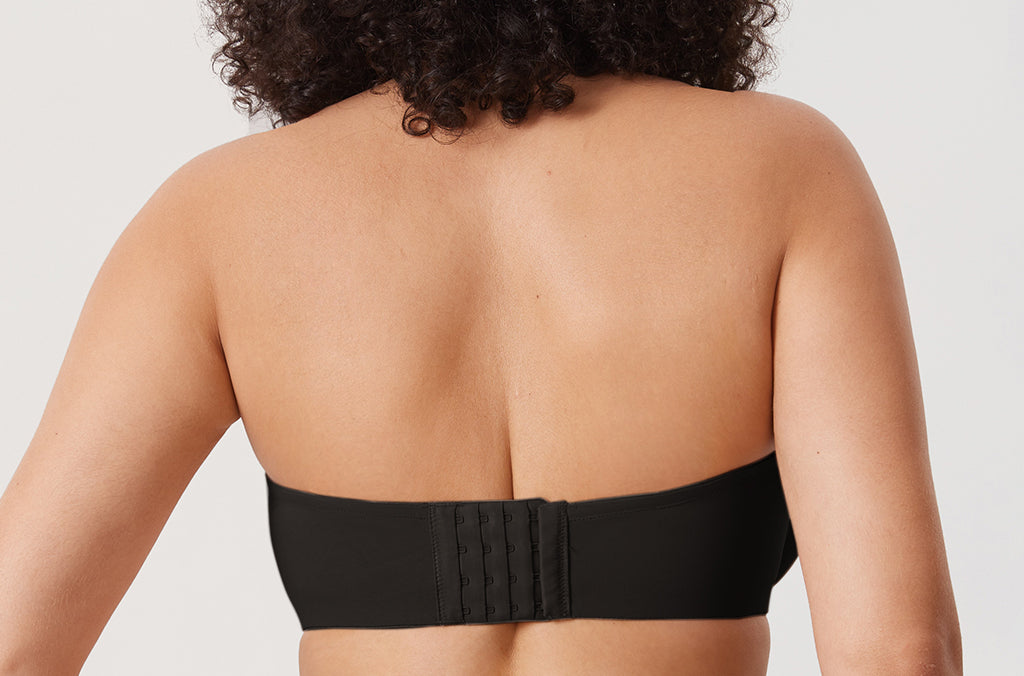 Women's Mesh Unlined Strapless Bra Black