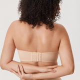 Women's Mesh Unlined Strapless Bra Beige