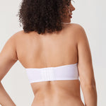 Women's Mesh Unlined Strapless Bra White