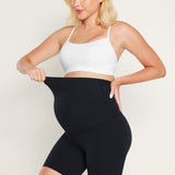 Women's Super High Waist Maternity Shorts 6" Deep Purple