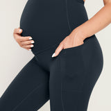 Women's Maternity Leggings with Pockets 25" True Navy