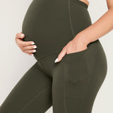 Women's Maternity Leggings with Pockets 25" Mysterious Grey